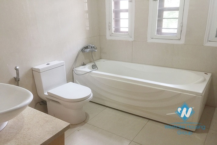 An unfurnished three-floor villa in Ciputra in Tay Ho district, Hanoi