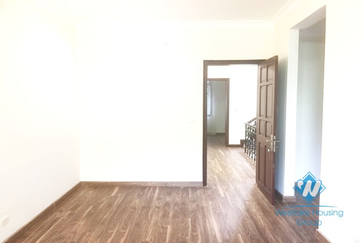 An unfurnished three-floor villa in Ciputra in Tay Ho district, Hanoi