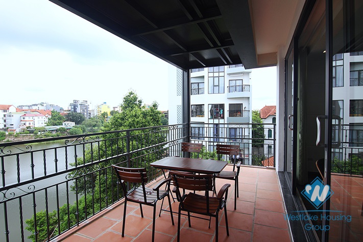 Duplex 4 bedrooms apartment with lake view for rent in Au Co st, Tay Ho area