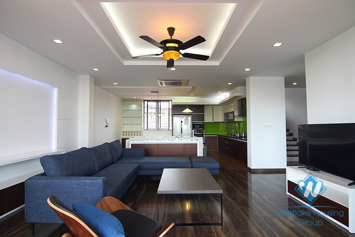 Duplex 4 bedrooms apartment with lake view for rent in Au Co st, Tay Ho area