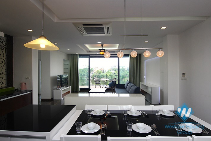 Duplex 4 bedrooms apartment with lake view for rent in Au Co st, Tay Ho area