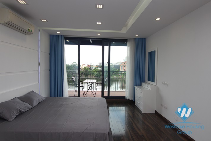 Duplex 4 bedrooms apartment with lake view for rent in Au Co st, Tay Ho area