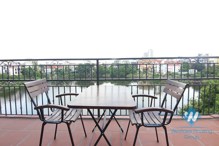 Duplex 4 bedrooms apartment with lake view for rent in Au Co st, Tay Ho area