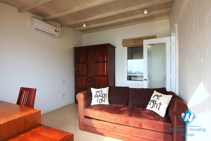 Nice two-bedroom apartment for rent in Yen phu village Street, Tay Ho, Hanoi