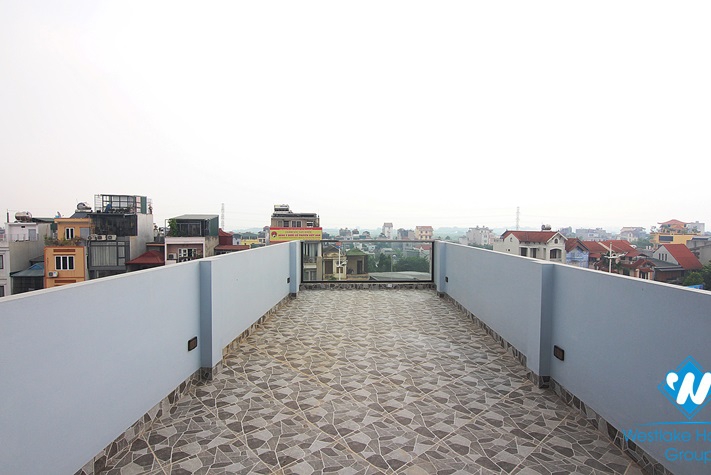 A brand-new 5-floor office for rent in the main road Au Co st, Tay Ho district