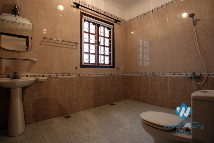 Nice house with large courtyard for rent in Tay Ho area, Westlake, Hanoi, Vietnam.
