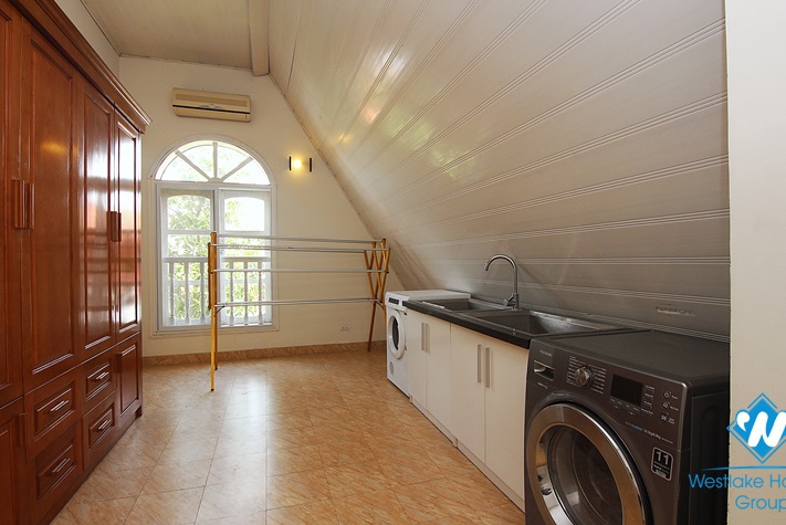 Fully-furnished well-designed five-bedroom house on To Ngoc Van street, Tay Ho district, Hanoi