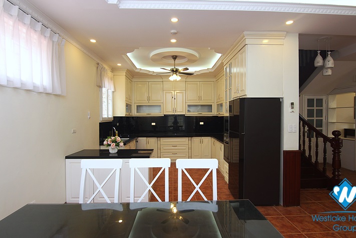 Fully-furnished well-designed five-bedroom house on To Ngoc Van street, Tay Ho district, Hanoi