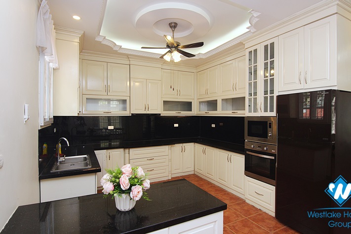 Fully-furnished well-designed five-bedroom house on To Ngoc Van street, Tay Ho district, Hanoi