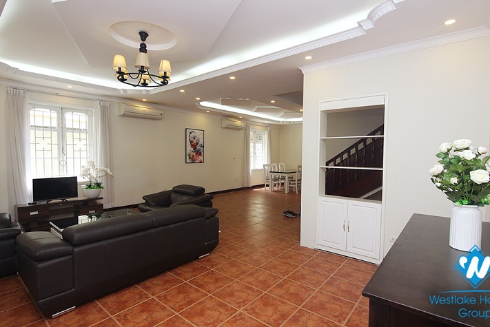 Fully-furnished well-designed five-bedroom house on To Ngoc Van street, Tay Ho district, Hanoi