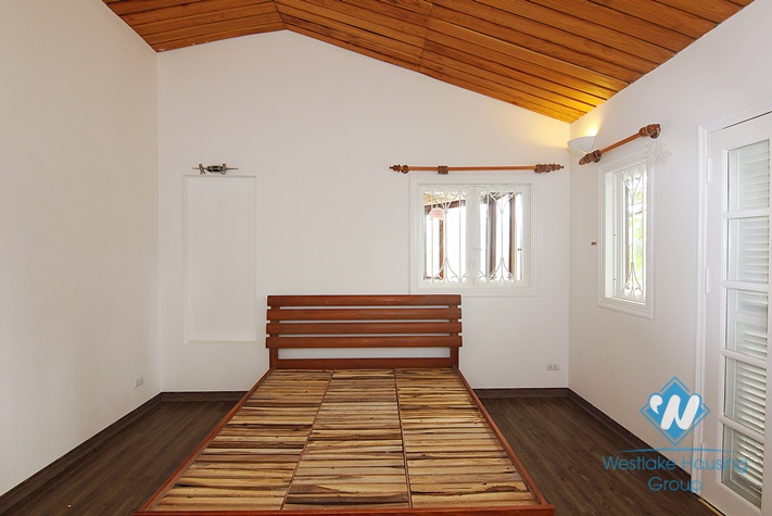 House with large yard and lake view available for rent in Westlake area, Tay Ho, Hanoi