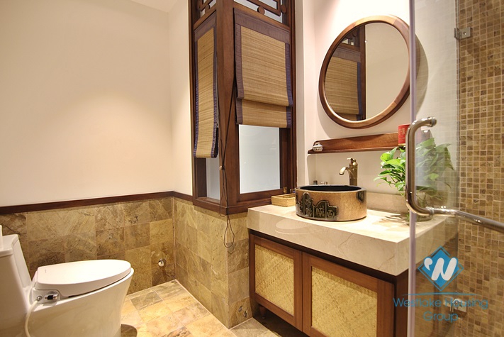 Japanese style 2+ bedroom apartment for rent in Yen Phu village, Tay Ho