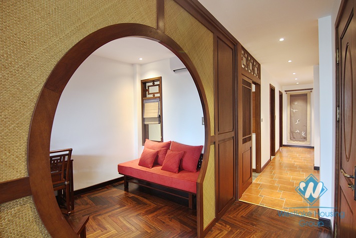 Japanese style 2+ bedroom apartment for rent in Yen Phu village, Tay Ho