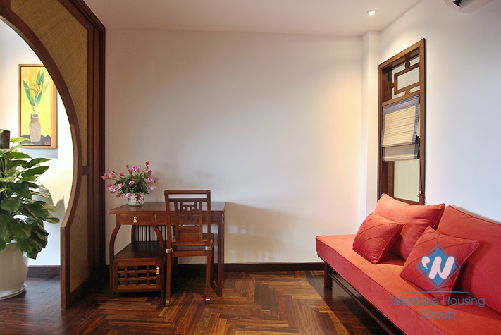 Japanese style 2+ bedroom apartment for rent in Yen Phu village, Tay Ho