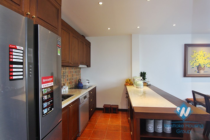 Japanese style 2+ bedroom apartment for rent in Yen Phu village, Tay Ho