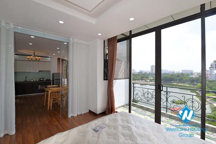 Lake view two bedroom apartment for rent in Hai Ba Trung district, Hanoi