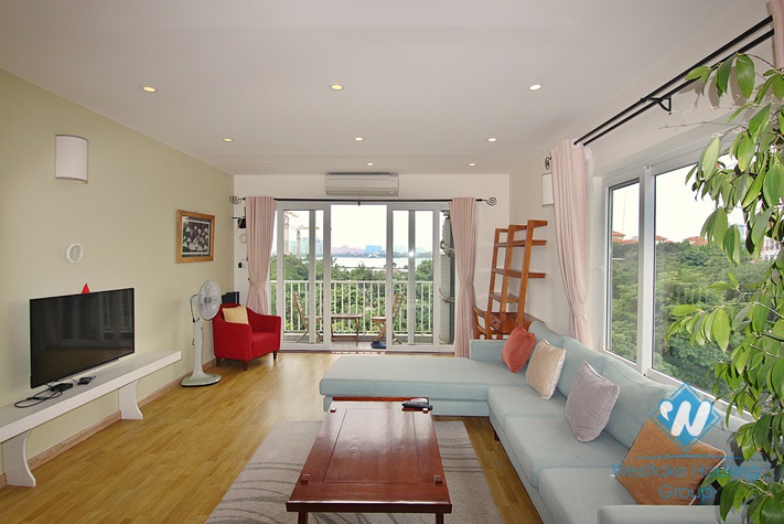 Brand new and lake view apartment for rent in Tay Ho area
