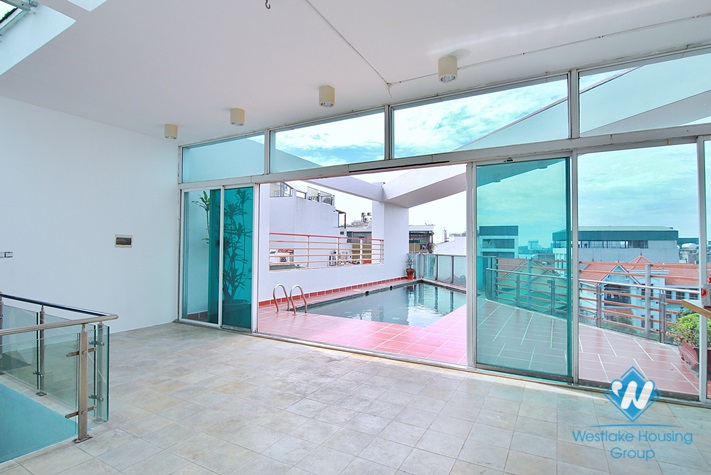 Unique roof-top swimming pool house for rent in Tay Ho, Hanoi 