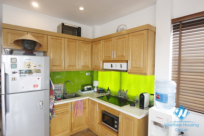 Lake view apartment with big balcony for rent in Truc Bach area, Ba Dinh District 