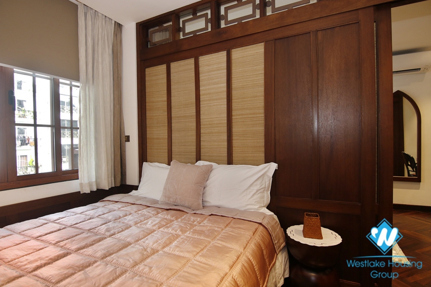 Japanese one-bedroom apartment for rent in Hoan Kiem