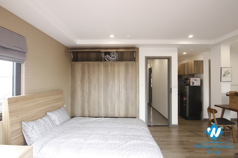 Beautiful studio on high floor with a very  big balcony for rent in Ba Dinh
