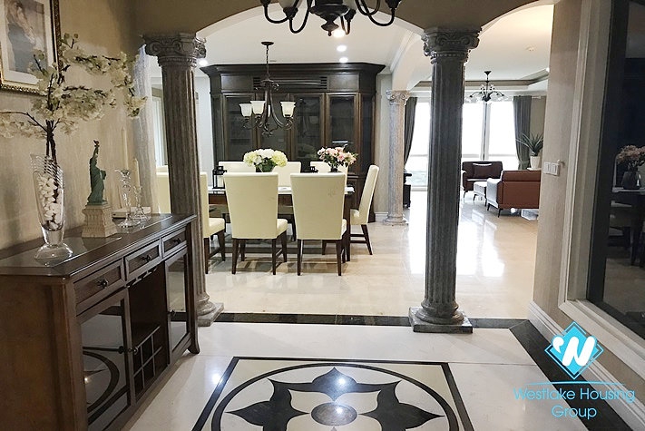 A classic 4 bedroom apartment for rent in Ciputra Compound. 