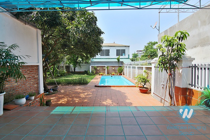 Garden and swimming pool villa rental nestled in a peaceful neighborhood of Tay Ho