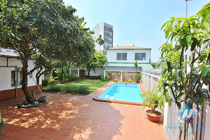 Garden and swimming pool villa rental nestled in a peaceful neighborhood of Tay Ho