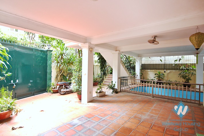A charming house with pool for rent in To Ngoc Van st, Tay Ho, Ha Noi
