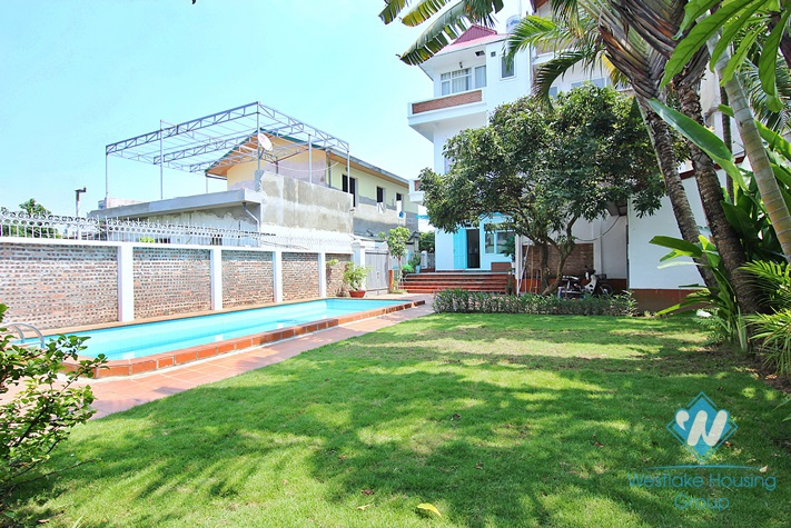 Garden and swimming pool villa rental nestled in a peaceful neighborhood of Tay Ho