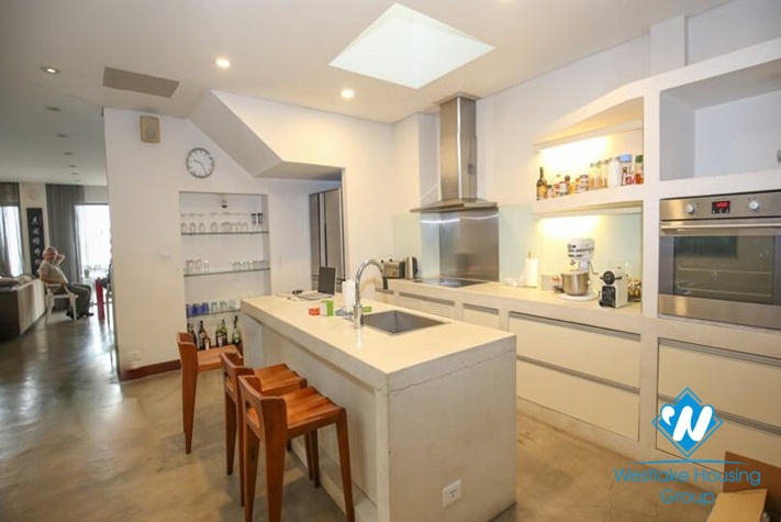 Riverfront villa for rent with ambassador pool in Long Bien area of ​​Hanoi