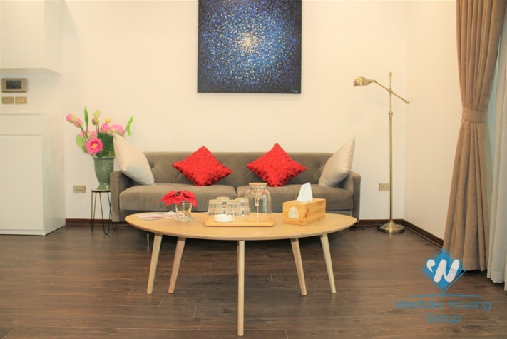 Morden one bedroom apartment for rent in Sun Grand, Thuy Khue, Ba Dinh