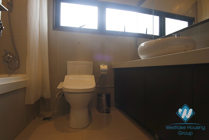 Serviced apartment with long balcony for rent in Kim Ma, Ba Dinh
