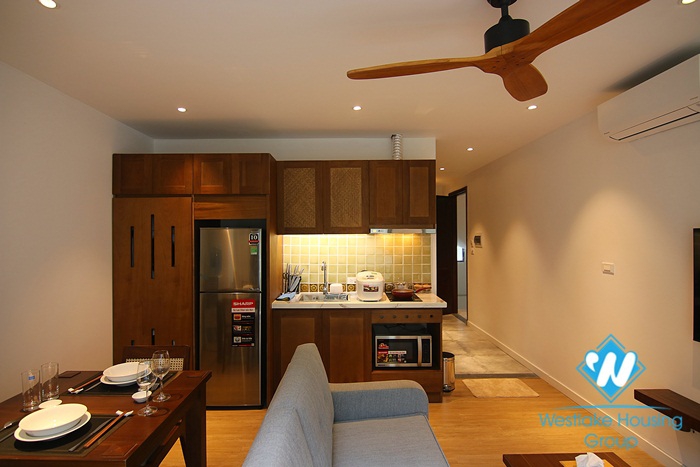 A lovely serviced apartment in Japanese style for rent in Ba Dinh District