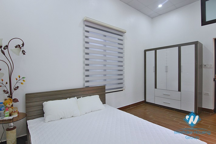 Green house with big yard for rent in An Duong, Tay Ho area