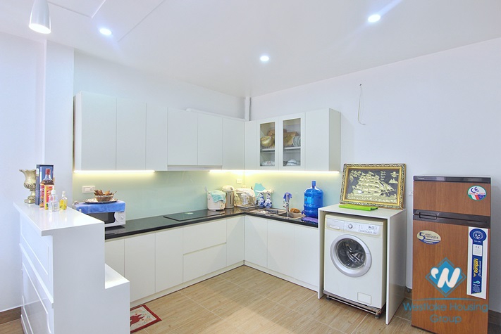 Green house with big yard for rent in An Duong, Tay Ho area