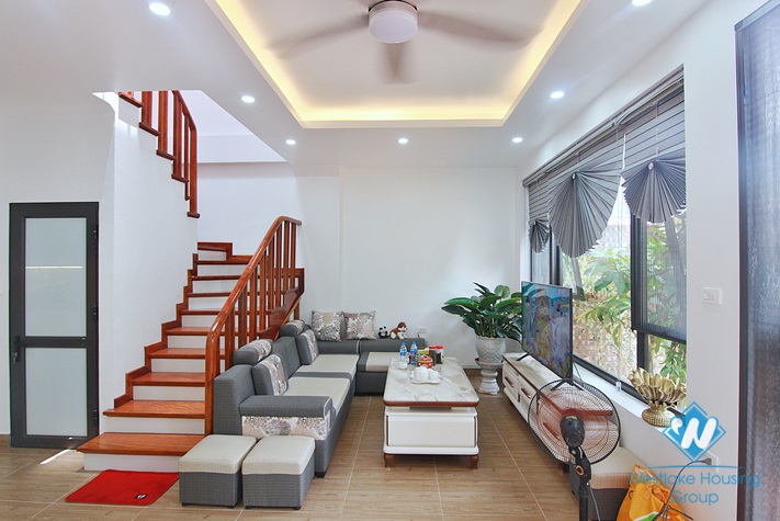 Green house with big yard for rent in An Duong, Tay Ho area