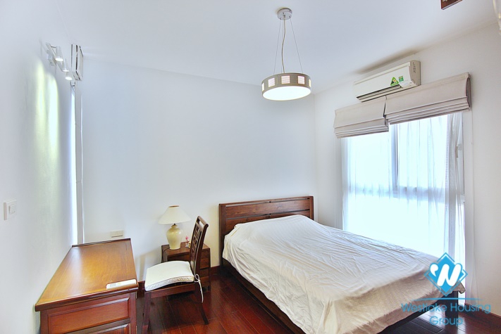 Bright spacious apartment with lovely view on Au Co street, Tay Ho, Ha Noi for rent