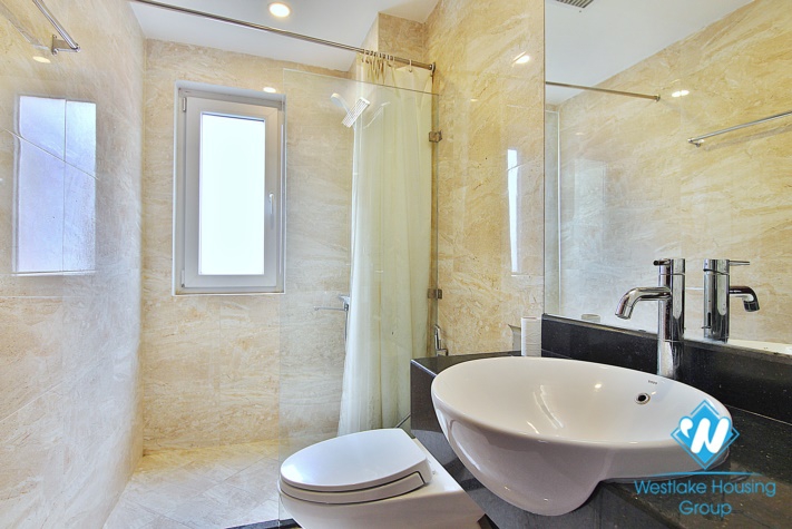 Bright spacious apartment with lovely view on Au Co street, Tay Ho, Ha Noi for rent