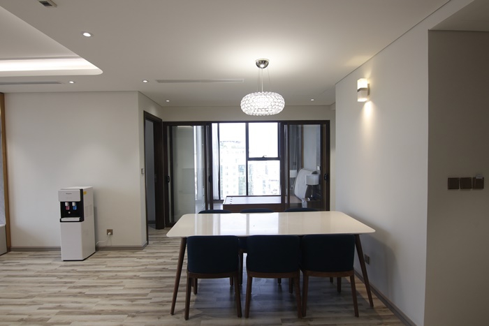 Morden and brand new three bedrooms apartment for rent in Giang Vo, Ba Dinh