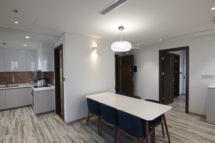 Morden and brand new three bedrooms apartment for rent in Giang Vo, Ba Dinh