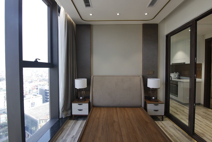 Morden and brand new three bedrooms apartment for rent in Giang Vo, Ba Dinh