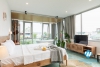 Super large light studio apartment for rent in Hoan Kiem.