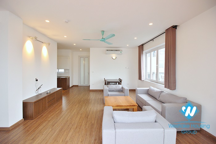 Lake view one bedroom apartment with huge balcony for rent in Dang Thai Mai, Tay Ho