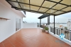 Lake view one bedroom apartment with huge balcony for rent in Dang Thai Mai, Tay Ho