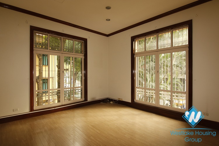 Spacious unfurnished house for rent in Le Hong Phong, Ba Dinh, Ha Noi