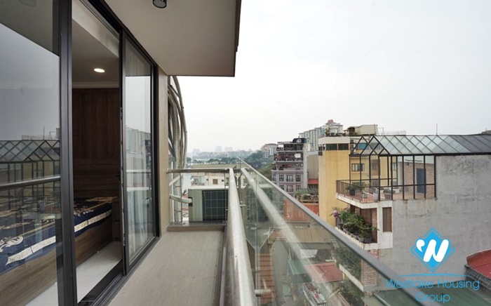 A bright 2 bedrooms apartment with big balcony in Truc Bach, Ba Dinh, Hanoi for rent