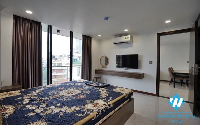 A bright 2 bedrooms apartment with big balcony in Truc Bach, Ba Dinh, Hanoi for rent