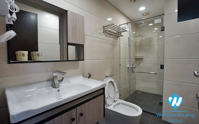A bright 2 bedrooms apartment with big balcony in Truc Bach, Ba Dinh, Hanoi for rent