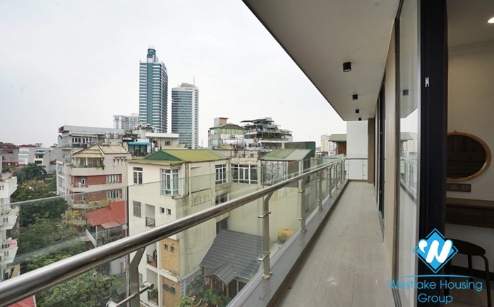A bright 2 bedrooms apartment with big balcony in Truc Bach, Ba Dinh, Hanoi for rent